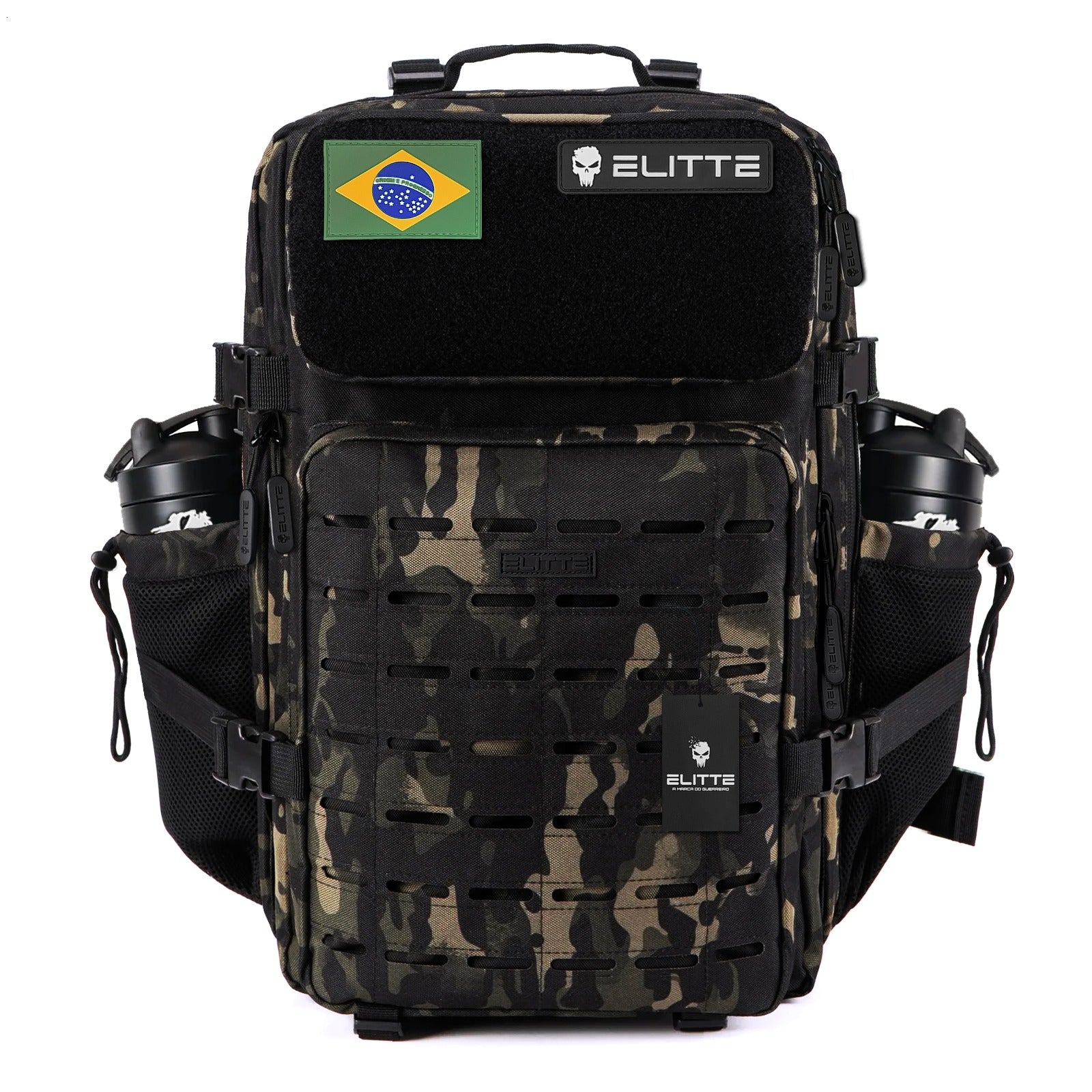 Mochila Elitte Outdoor (50L) - Preta Camuflada