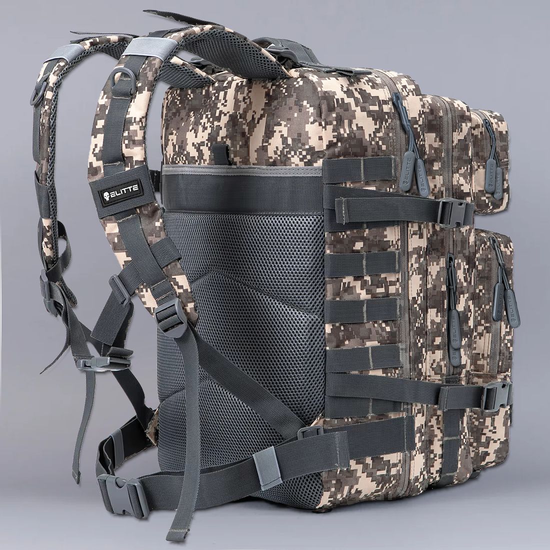 Mochila Elitte Combat (50L) - Cinza Digital