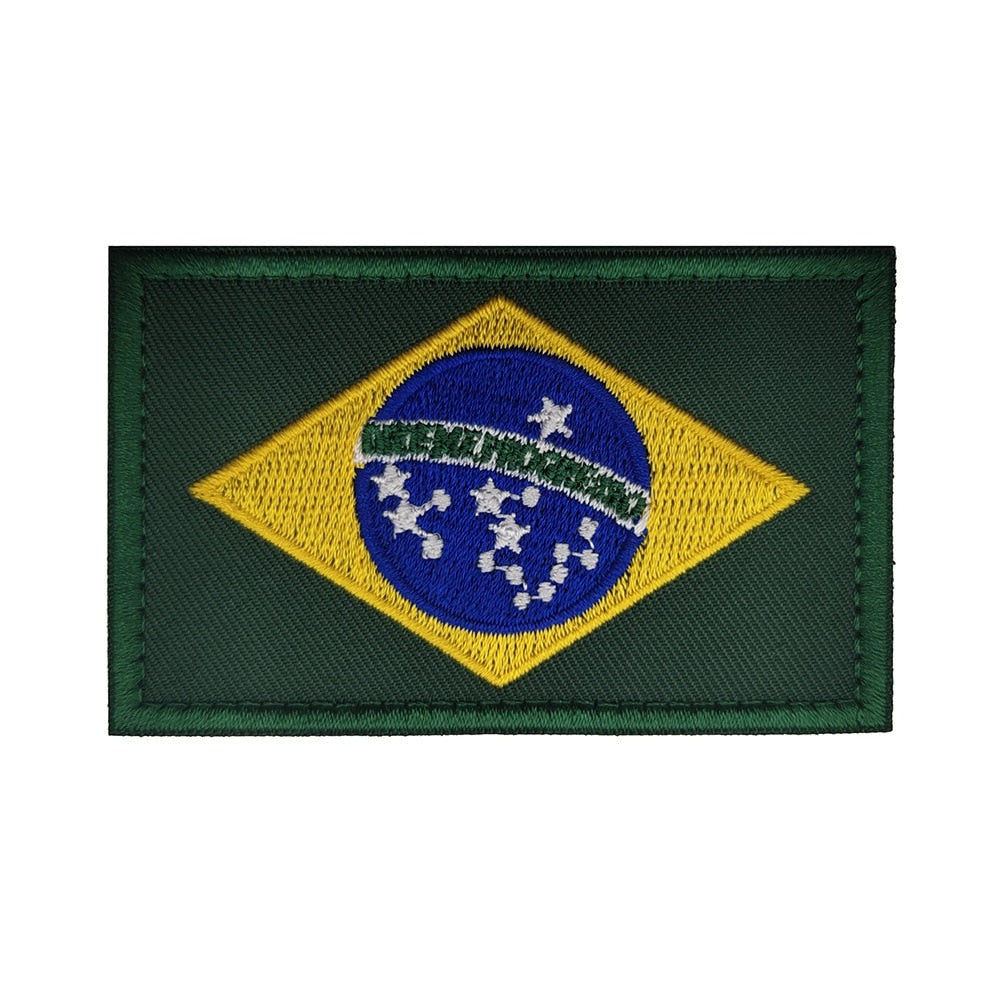 Brasile Ricamato Paese Bandiera Nazionale Ferro Su Emblema Toppa - Foto 2
