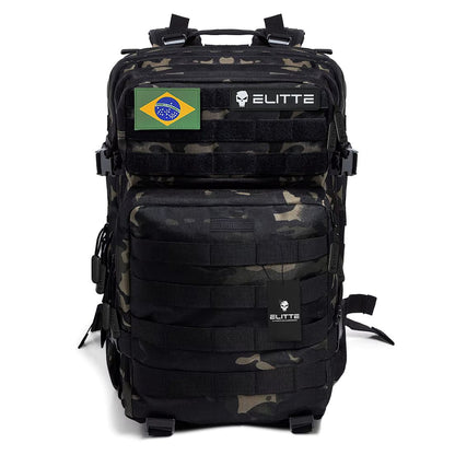 Mochila Elitte Combat (50L) - Preta Camuflada